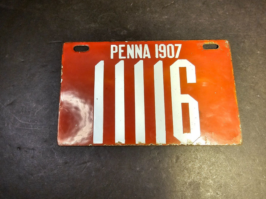 1907 Pennsylvania Porcelain License Plate Beaver Falls Pa/, Antiques, David's Antiques and Oddities