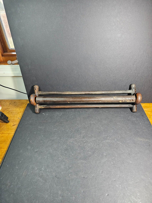 Primitive wood towel holder with removable towel bar 20 " x6"  very unique 1890s, Antiques, David's Antiques and Oddities