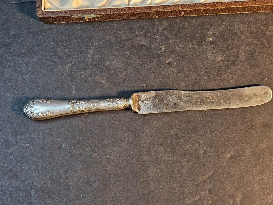 ww2 Jewish spoon fork and knife/ J. Farget/ silver plate/ Est Date 1940s/Poland, Antiques, David's Antiques and Oddities