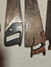 Old school hand saws total of 5 various ages/ great primitive look/, Antiques, David's Antiques and Oddities