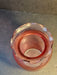 Pink glass vase 8x5 fluted edge/ wavy glass/, Antiques, David's Antiques and Oddities