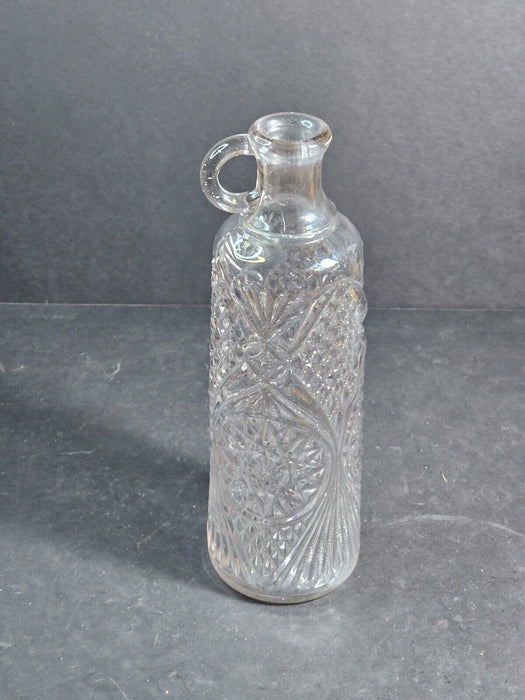 Pressed glass bottle 1930s  11.5 " intricate design Great display, Antiques, David's Antiques and Oddities