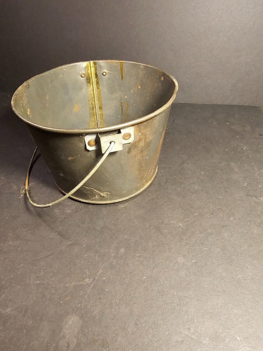 old riveted tin pail 7.5 d x  4.5 " high Nice decorative item, Antiques, David's Antiques and Oddities