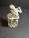 White Bisque Flute Playing Cherebe 5.5 inches high Unmarked Beautiful Simplicity, Antiques, David's Antiques and Oddities