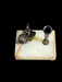 Scotty Dog desk items metal on marble base 3.5x4. 1940s, Antiques, David's Antiques and Oddities