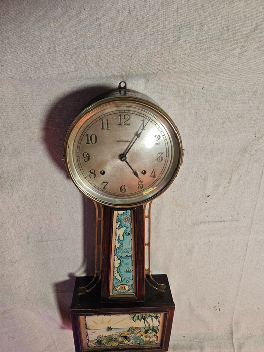 Treasure Island parts clock/mainly  all there / no bird or key/35 x 12/, Antiques, David's Antiques and Oddities