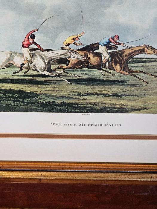 The high Mettled Races Horse print 17 x21 with frame  H. Alken, Antiques, David's Antiques and Oddities