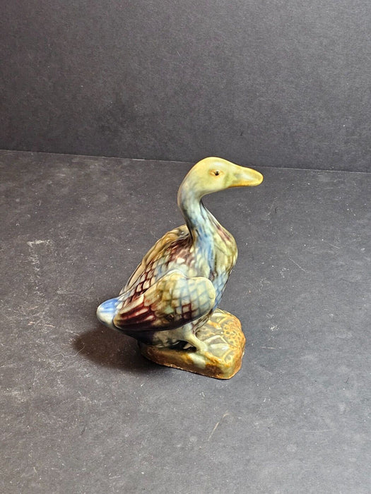 Early 20th Century Asian Porcelain Duck - 6" Tall, Soft Blues, and Brown Tones,, Antiques, David's Antiques and Oddities