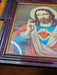 Jesus Chromo lithograph 21 x25 with frame vibrant colors early 1900s, Antiques, David's Antiques and Oddities