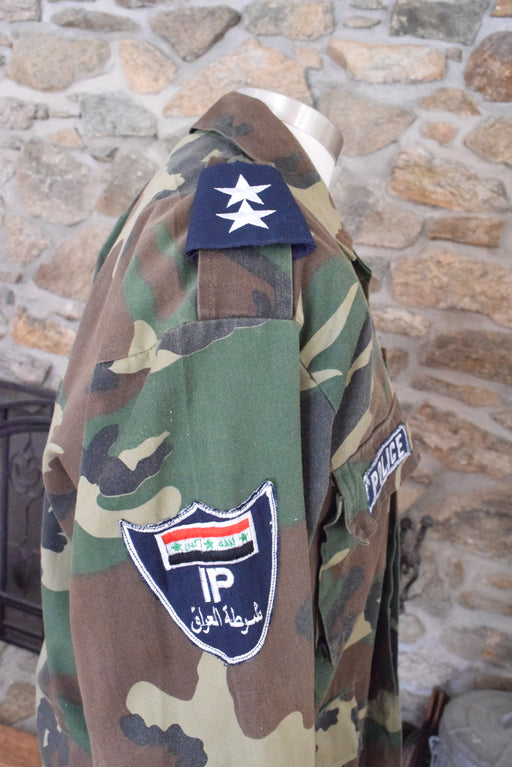 RARE Iraqi Police Camouflage BDU Coat with Patches Size XL, Military Uniforms, David's Antiques and Oddities