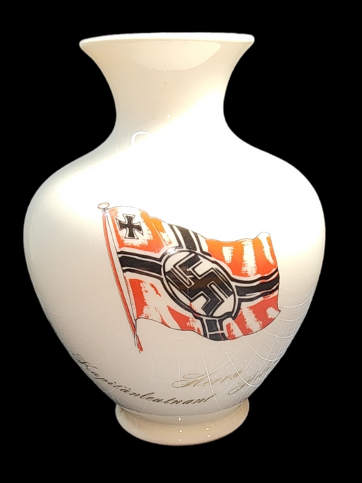 WWII GERMAN U-BOAT U-159 COMMANDER Helmut Friedrich Witte PERSONALIZED PORCELAIN VASE