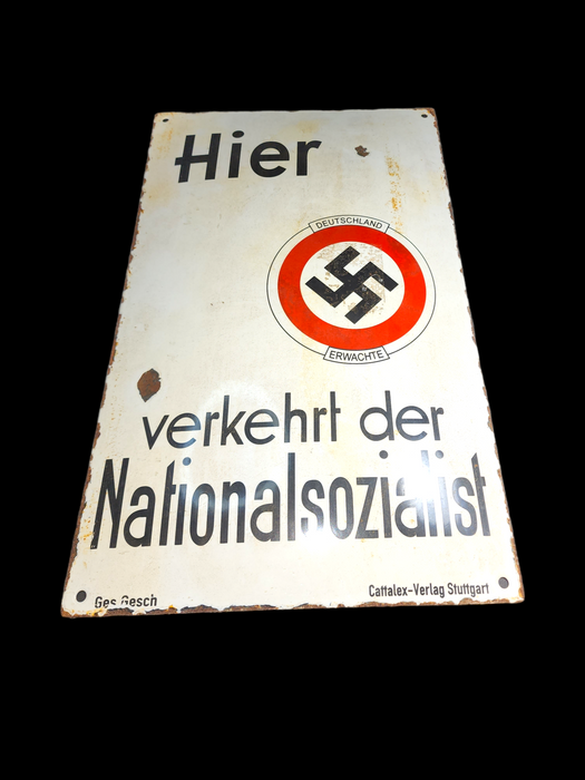 Germany awake 10x 16 enamel sign  nationalnozialist