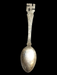 Native  American Swastika spoon 800 silver.