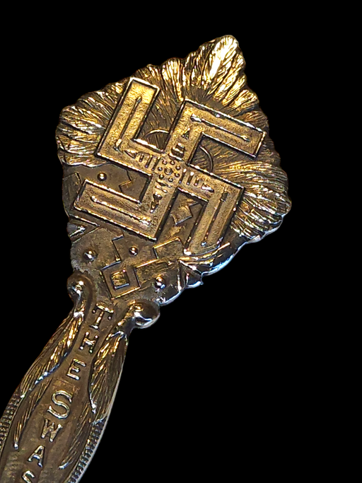 5 3/8 " Sterling silver Swastika spoon Oklahoma city