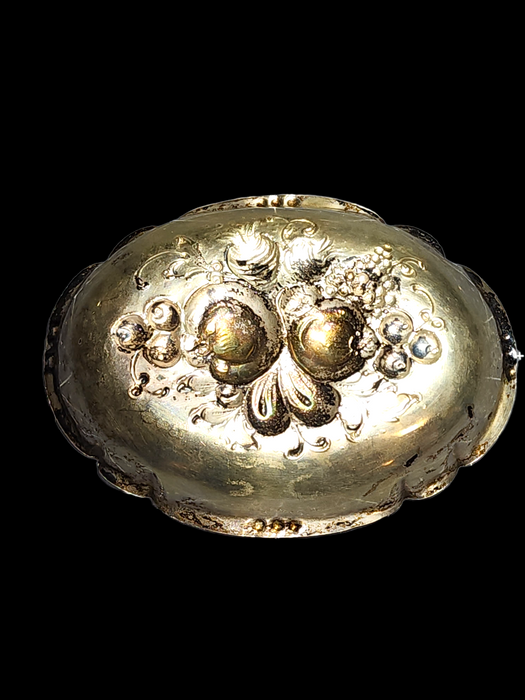 German Silver Nut or Trinket Tray Marked Handcrafted in German with Eagle Hall Mark