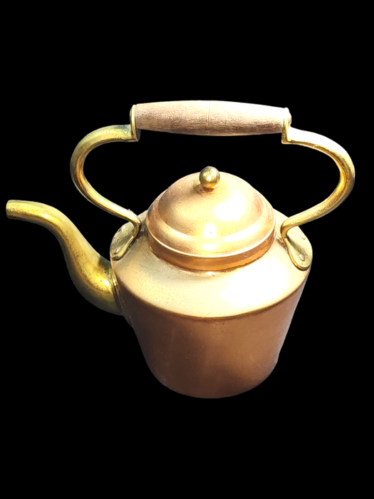 Copper and Brass Mid-Century Modern Tea Kettle Copper Ware
