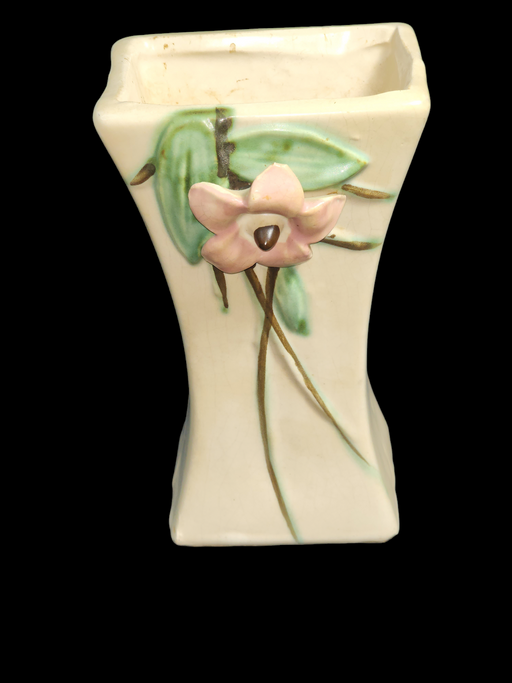 McCoy pottery floral vase 6.5x3.75, David's Antiques and Oddities