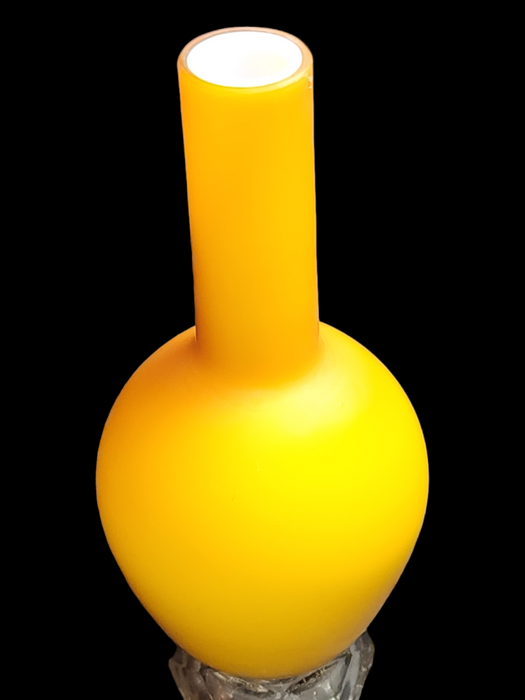 Amber Cased Glass Bud Vase - Elegant 10oz