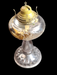 Late 19th Century American Kerosene Lamp with Floral and Diamond Motif, David's Antiques and Oddities