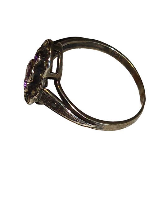 amethyst and marcasite 7.75 ring imported from germany in 1980, David's Antiques and Oddities