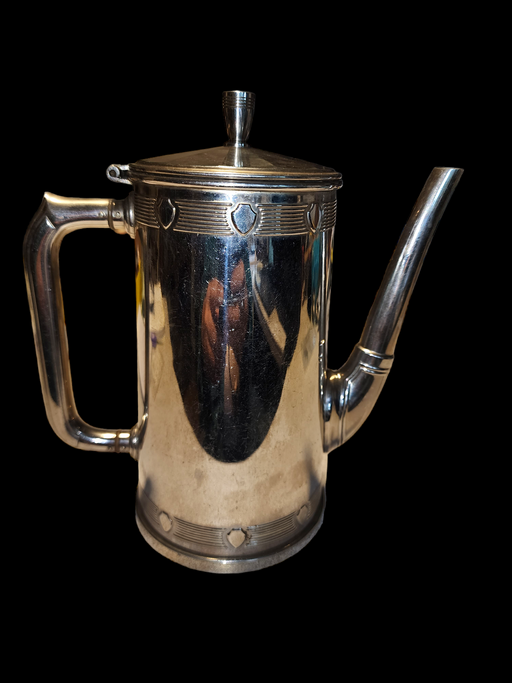 Title: "WW2 Waffen SS Brass Teapot with Eagle & Swastika Emblem - 8"x7.5"", David's Antiques and Oddities