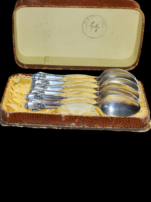 Title: Martin 1939 German Iron Cross and Swastika Spoons in Original Christensen Flensburg Box (Stamped SS), David's Antiques and Oddities