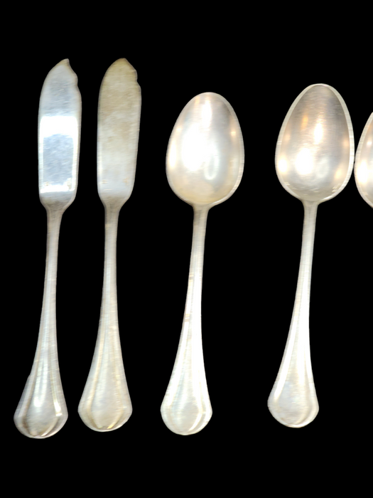 RAR (Reichsautobahn) 2-knives ,3-forks,2-spoons, by french maker Christofle, David's Antiques and Oddities