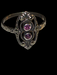 Timeless Double Amethyst and Marcasite Sterling Ring - German Import, Size 7 (1980), David's Antiques and Oddities