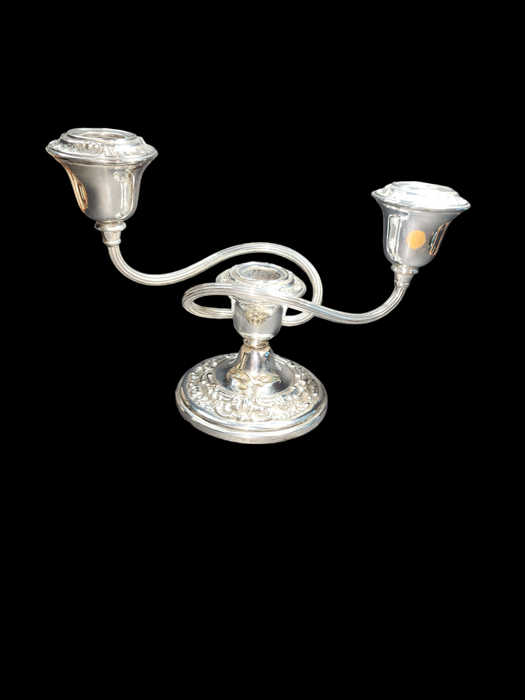 luftwaffen candelabra with brass eagle and swastika on center cup and base  10" wide and 6.25 high