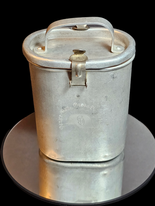 Panzer reg.Gross deutschland . Aluminum container 6"x2.5' RZM Markings, David's Antiques and Oddities