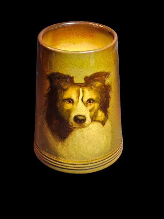 Title: Rookwood Pottery Mug - Collie Design by E.T. Hurley, 1900