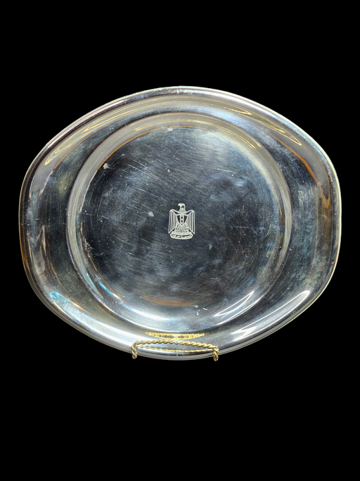 Title: Christoffel Silver Oval Ba'ath Party Moniker plate., David's Antiques and Oddities
