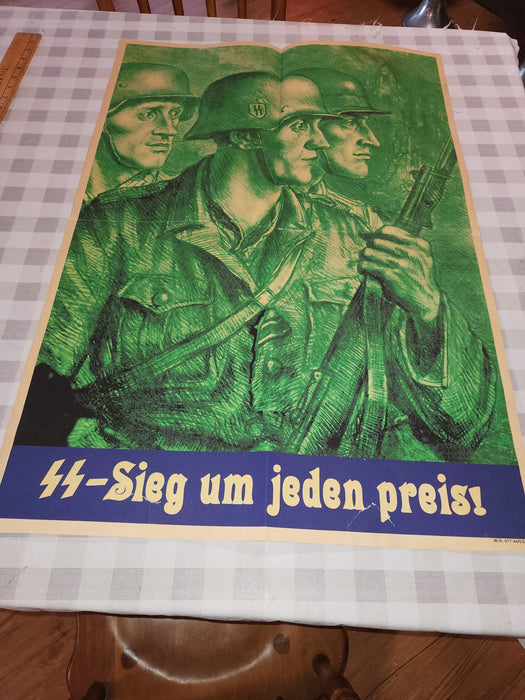 WWII NAZI GERMAN WAFFEN TROOPS PROPAGANDA POSTER