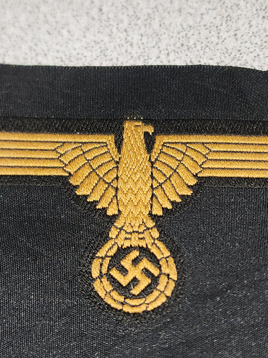 RARE WW2 UNISSUED WAFFEN SS EAGLE SLEEVE CLOTH BADGE