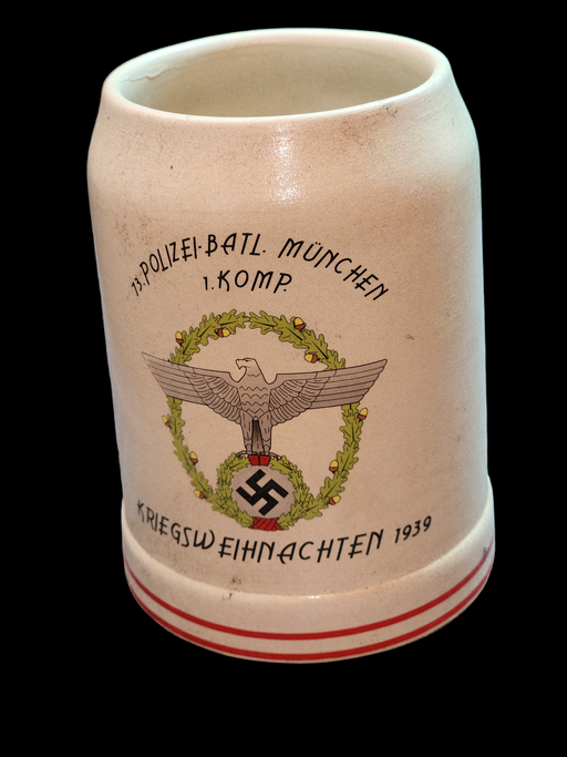 WW2 german beer stein with german iconography.