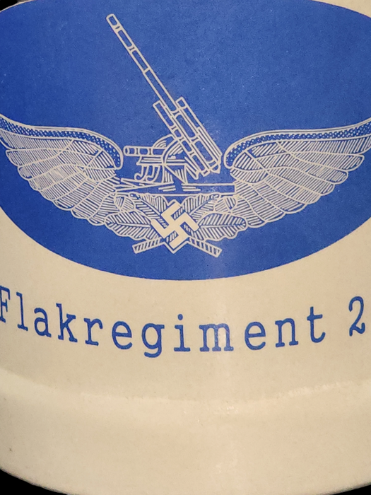 1939 German Beer Stein Offiziersheim Flakregiment  26