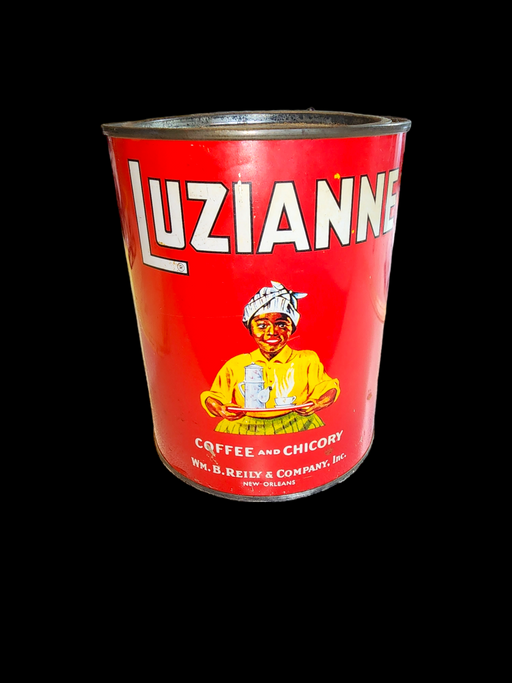 Vintage 1928 Luzianne Coffee and Chicory Tin - 7" High x 4" Diameter