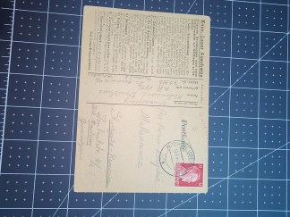 Auschwitz Postcard Mailed from Camp. 1940's