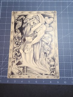 Inmate Art on Folder 10.25x7.25 Artist H.G.