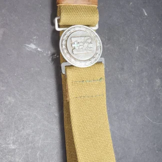 Authentic Third Reich Red Cross Buckle on Cloth Belt - Aluminum