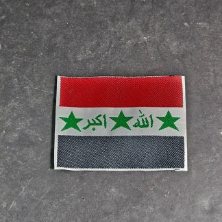 Small Iraqi flag patch 2.5 x3.5 Uniform Red,black,and green