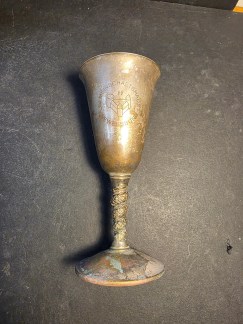 WW2 Wewelsburg Chalice 7" Plated Metal