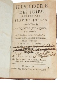 Rare 1706 French Edition of Flavius Josephus' “Jewish Antiquities†in 2 Volumes