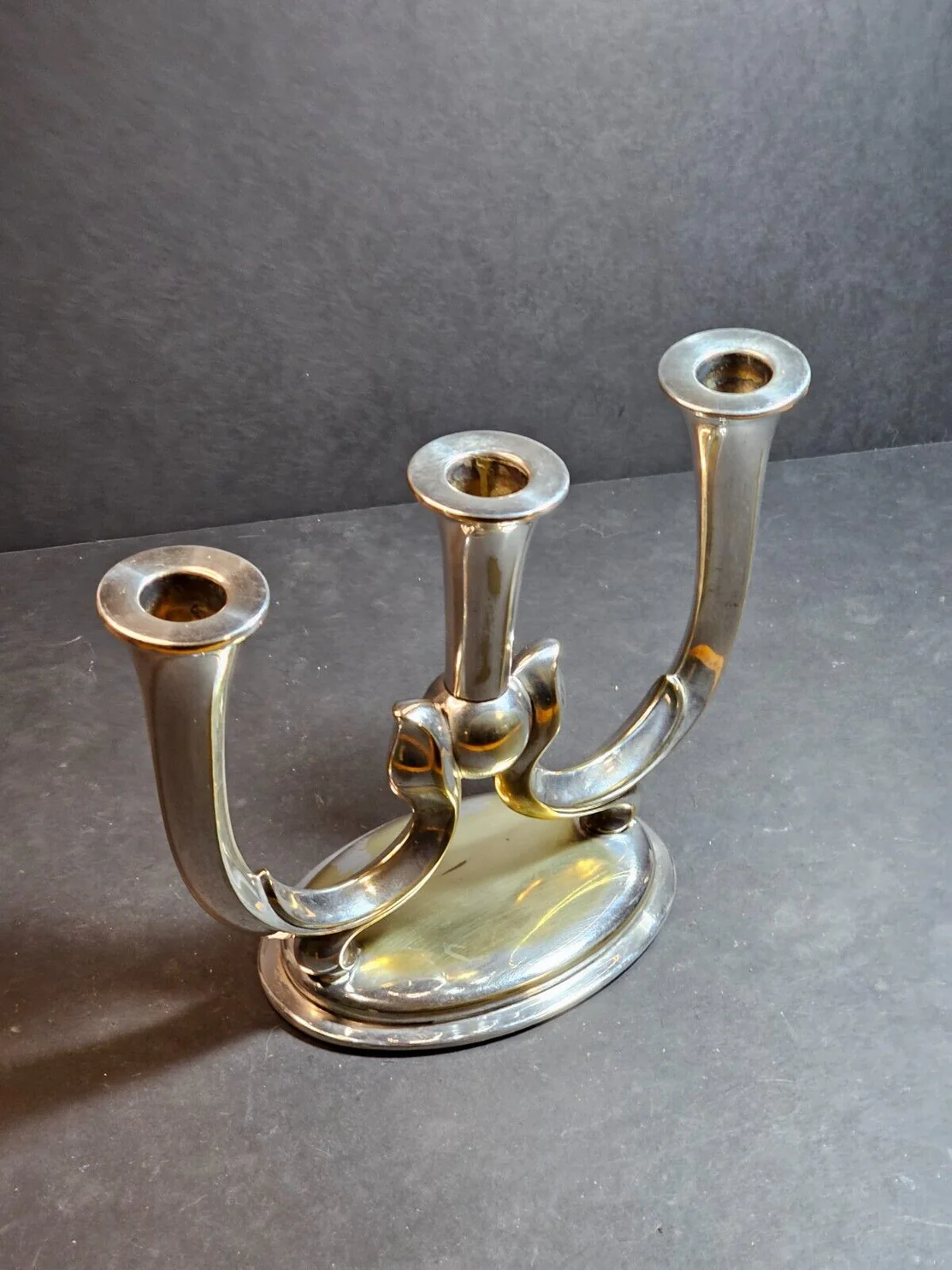 Candelabra by WMF hallmark is made by Württembergische Metallwarenfabrik, 7.5"x 10" 1930s - Image 7
