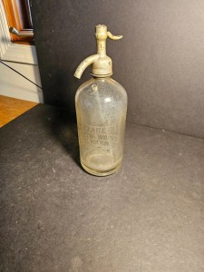 Acid etched Nazareth bottling works Nazareth pa/seltzer bottle 11 inches/cool