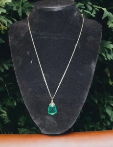 Peridot Pendant Set in Sterling Silver with 18″ Chain – Imported from Germany (1980)