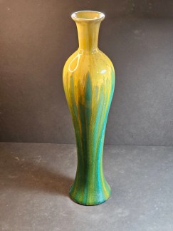 18" Mid-Century Modern Multi-Colored Urn-Form Vase