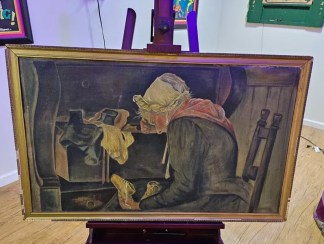 Canvas REFLECTIONS 24 x 40 as found canvas only unstretched Needs stretcher