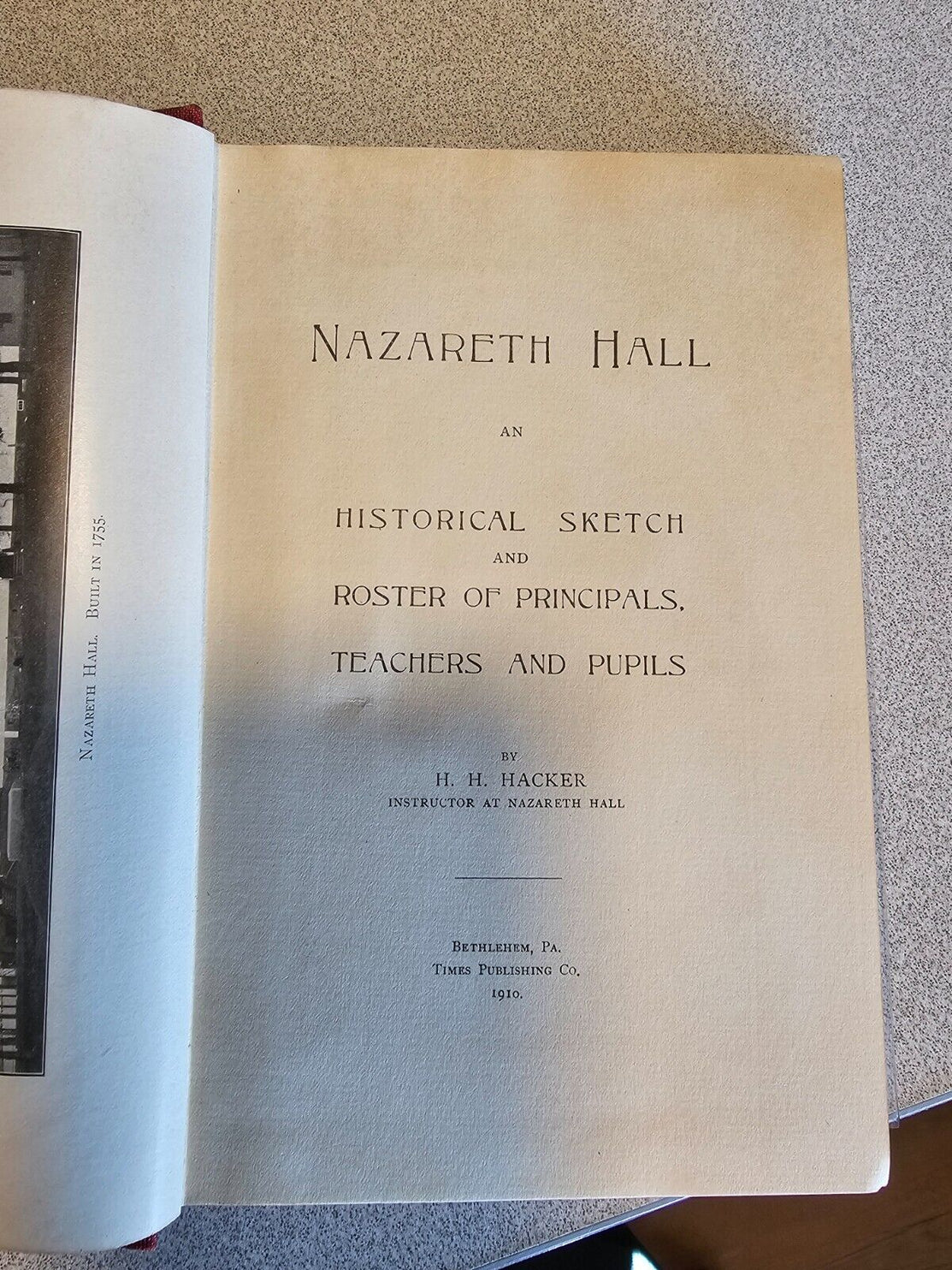 Nazareth Hall Sketch and rosters 1910, tight copy very clean, illustrated 189 pg - Image 3