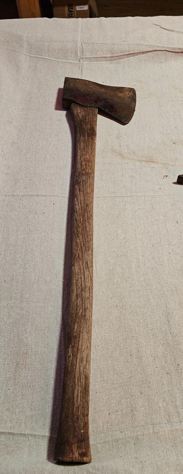 Antique ax 31 " handle/ as found /head secure for use or display.